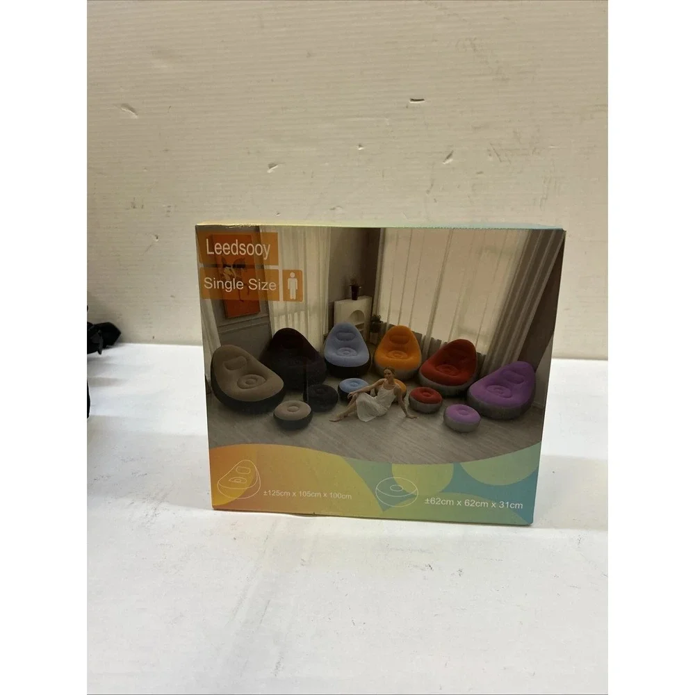 LeedSooy Single Size Chair and Ottoman Gray - NIB